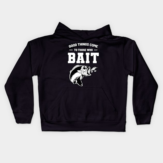 Bait Fishing - For Hunters and Fishers Kids Hoodie by RocketUpload